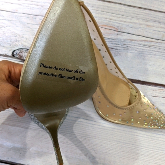 Rhinestone studded stiletto high heels - Picture 4 of 8